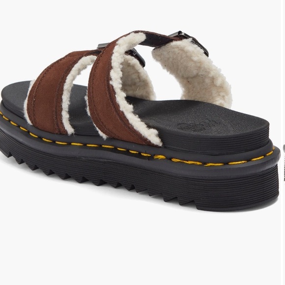 Dr Martens Myles Faux Sherling lined Slide Sandal - Picture 2 of 7